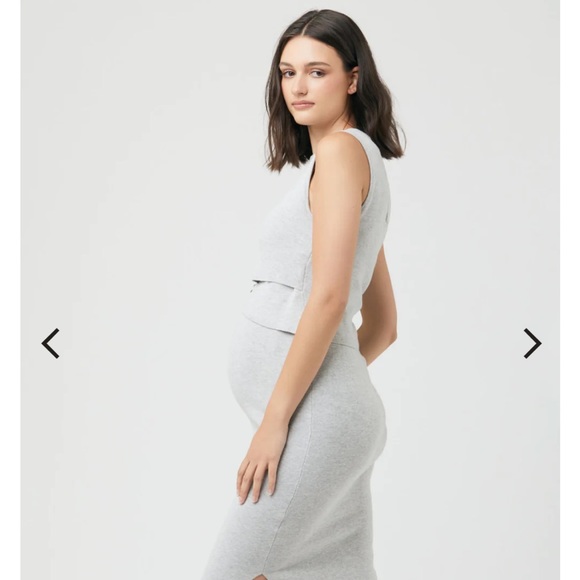 RIPE LAYERED SWEATER KNIT MATERNITY & NURSING DRESS M - Picture 4 of 8